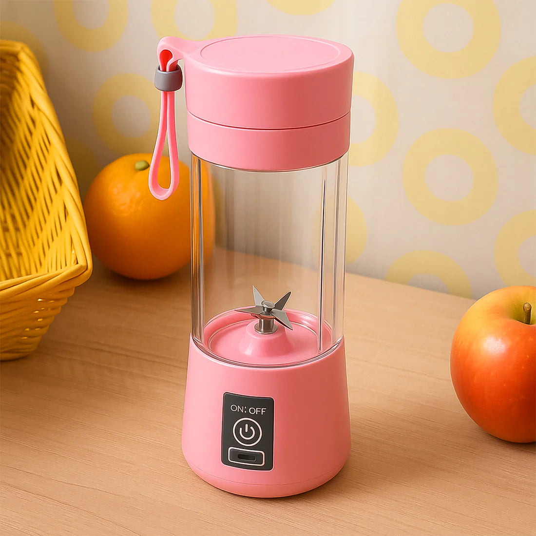 🧃 Multi-Purpose Portable USB Juicer Blender – 6 Blades | 2-in-1 Bottle + Blender